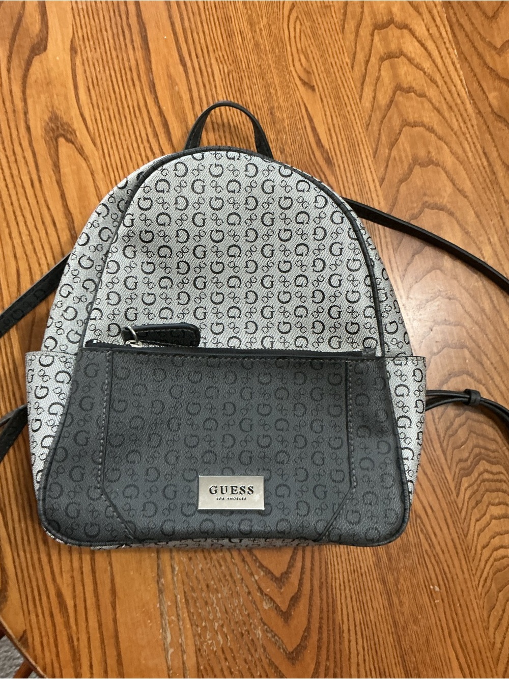 Guess Gray & Black Mini Logo Backpack